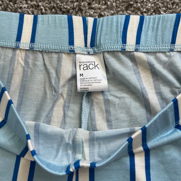 Nordstrom Spandex Pajama Pants for Women Size: M Multicolor: blue/white - Picture 3 of 4